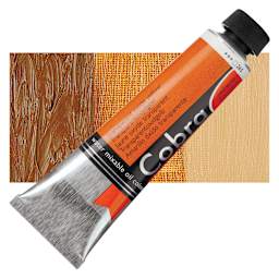 Royal Talens Cobra Water Mixable Oil Paint -  Transparent Oxide Yellow, 40 ml tube and swatch