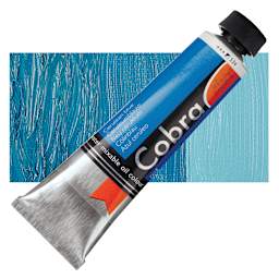 Royal Talens Cobra Water Mixable Oil Paint - Cerulean Blue, 40 ml tube and swatch
