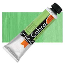 Cobra Artist Water Mixable Oil Paint - Pastel Green Blue, 40 ml tube and swatch