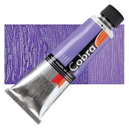 Royal Talens Cobra Water Mixable Oil Paint - Violet, 150 ml tube and swatch