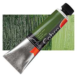 Royal Talens Cobra Water Mixable Oil Paint - Sap Green, 40 ml tube and swatch