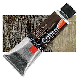 Cobra Artist Water Mixable Oil Paint - Raw Umber, 150 ml tube and swatch