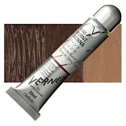 Holbein Vernét Superior Artists' Oil Paint - Burnt Sienna, 20 ml tube and swatch