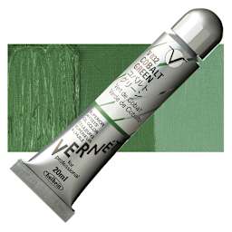 Holbein Vernét Superior Artists' Oil Paint - Cobalt Green, 20 ml tube and swatch