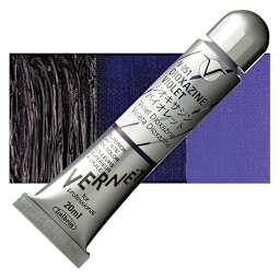 Holbein Vernét Superior Artists' Oil Paint - Dixoazine Violet, 20 ml tube and swatch