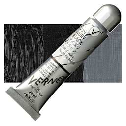 Holbein Vernét Superior Artists' Oil Paint - Ivory Black, 20 ml tube and swatch