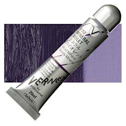 Holbein Vernét Superior Artists' Oil Paint - Mineral Violet, 20 ml tube and swatch