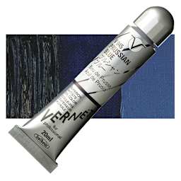 Holbein Vernét Superior Artists' Oil Paint - Prussian Blue, 20 ml tube and swatch