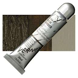 Holbein Vernét Superior Artists' Oil Paint - Raw Umber, 20 ml tube and swatch