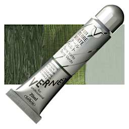 Holbein Vernét Superior Artists' Oil Paint - Terre Verte, 20 ml tube and swatch