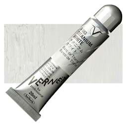 Holbein Vernét Superior Artists' Oil Paint - Titanium White, 20 ml tube and swatch