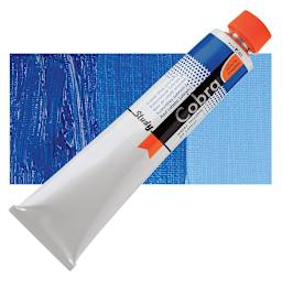 Royal Talens Cobra Study Water Mixable Oil Paint - Cobalt Blue (Ultramarine, 200 ml tube and swatch