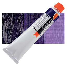 Royal Talens Cobra Study Water Mixable Oil Paint - Permanent Blue Violet, 200 ml tube and swatch