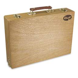 Utrecht Wooden Oil Paint Box - Upright and closed for transport