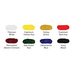 Utrecht Studio Series Oil Paints - Set of 8, Introductory Color swatches