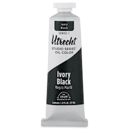 Utrecht Studio Series Oil Paint - Ivory Black, 37 ml, Tube (Front)