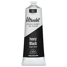 Utrecht Studio Series Oil Paint - Ivory Black, 200 ml, Tube