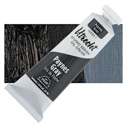 Utrecht Studio Series Oil Paint - Payne's Gray, 37 ml, Tube and swatch