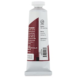 Utrecht Studio Series Oil Paint - Alizarin Crimson, 37 ml, Tube (Back)