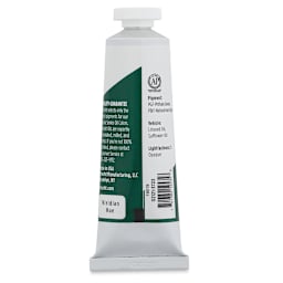 Utrecht Studio Series Oil Paint - Viridian Hue, 37 ml, Tube (Back)