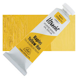 Utrecht Studio Series Oil Paint - Naples Yellow Hue, 37 ml, Tube and swatch