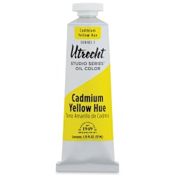 Utrecht Studio Series Oil Paint - Front view of Cadmium Yellow Hue, 37 ml, Tube 