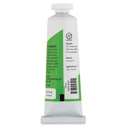 Utrecht Studio Series Oil Paint - Yellow Green, 37 ml, Tube (Back)