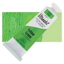 Utrecht Studio Series Oil Paint - Yellow Green, 37 ml, Tube and swatch