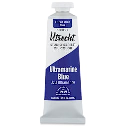 Utrecht Studio Series Oil Paint - Ultramarine Blue, 37 ml, Tube (Front)
