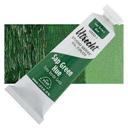 Utrecht Studio Series Oil Paint - Sap Green Hue, 37 ml, Tube and swatch