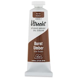 Utrecht Studio Series Oil Paint - Burnt Umber, 37 ml, Tube (Front)