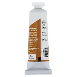 Utrecht Studio Series Oil Paint - Raw Sienna, 37 ml, Tube (Back)