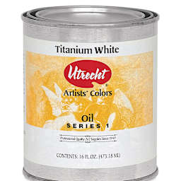 Utrecht Artists' Oil Paint - Titanium White, 16 oz  Can