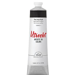 Utrecht Artists' Oil Paint - Mars Ivory Black, 150 ml tube