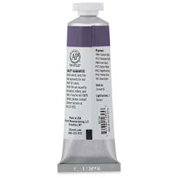 Utrecht Artists' Oil Paint - Plum Grey, 37 ml tube (back of tube)