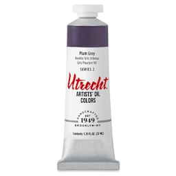Utrecht Artists' Oil Paint - Plum Grey, 37 ml tube (front of tube)