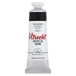 Utrecht Artists' Oil Paint - Spectrum Black, 37 ml tube