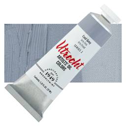 Utrecht Artists' Oil Paint - Cool Grey, 37 ml, Tube and swatch