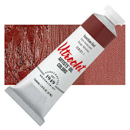 Utrecht Artists' Oil Paint - Venetian Red, 37 ml tube and swatch