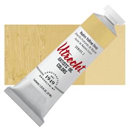 Utrecht Artists' Oil Paint - Naples Yellow Deep, 37 ml tube and swatch