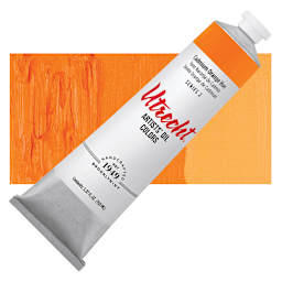 Utrecht Artists' Oil Paint - Cadmium Orange Hue, 150 ml tube and swatch