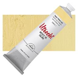 Utrecht Artists' Oil Paint - Naples Yellow Light, 150 ml tube and swatch