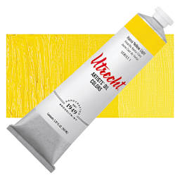 Utrecht Artists' Oil Paint - Hansa Yellow Light, 150 ml tube and swatch