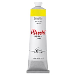 Utrecht Artists' Oil Paint - Titanium Yellow, 150 ml tube (Front)