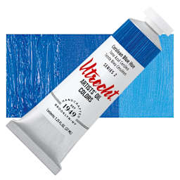 Utrecht Artists' Oil Paint - Cerulean Blue Hue, 37 ml tube and swatch