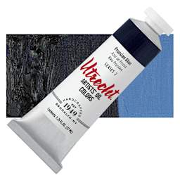 Utrecht Artists' Oil Paint - Prussian Blue, 37 ml tube and swatch