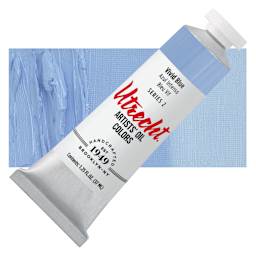 Utrecht Artists' Oil Paint - Vivid Blue, 37 ml tube and swatch