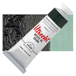 Utrecht Artists' Oil Paint - Permanent Sap Green Deep, 37 ml tube and swatch