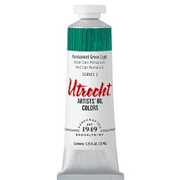 Utrecht Artists' Oil Paint - Permanent Green Light, 37 ml tube