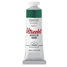 Utrecht Artists' Oil Paint - Permanent Green, 37 ml tube